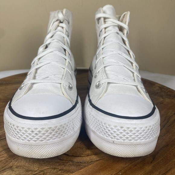Converse Chuck Taylor AllStar Lift Womens White Size 7.5 HighTop Platform Shoes - Picture 6 of 8